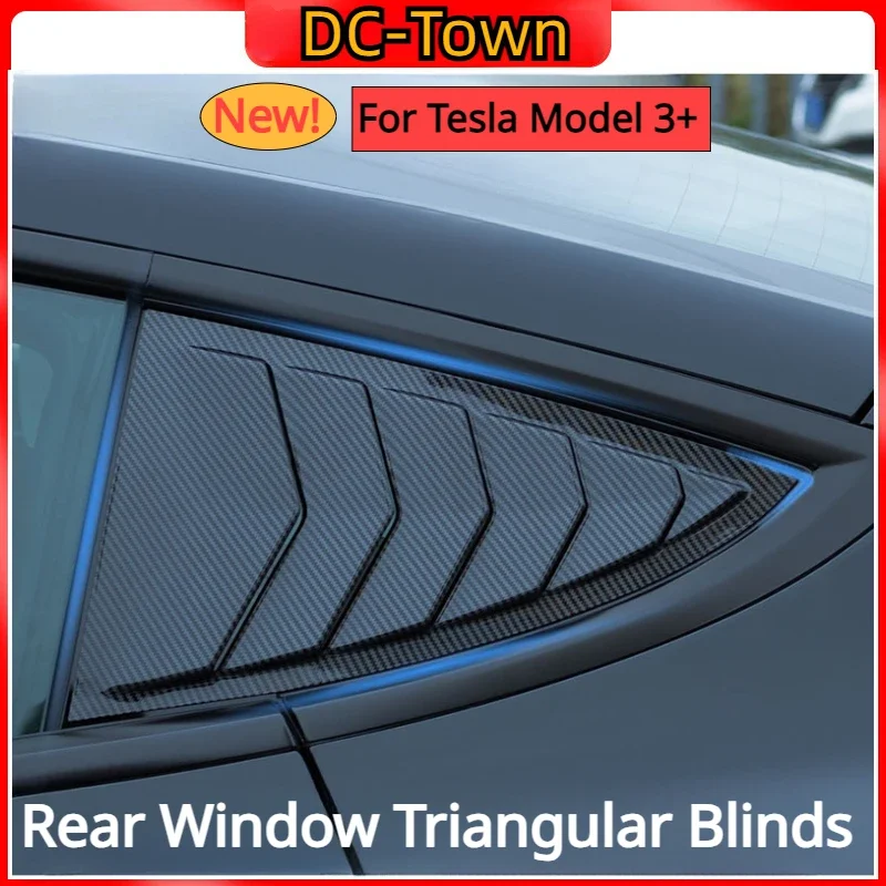 Ventana ciega lateral trasera para Tesla Model 3/3+, alerón de ventana triangular trasera, cubierta de persiana, nuevo modelo 3 + accesorios