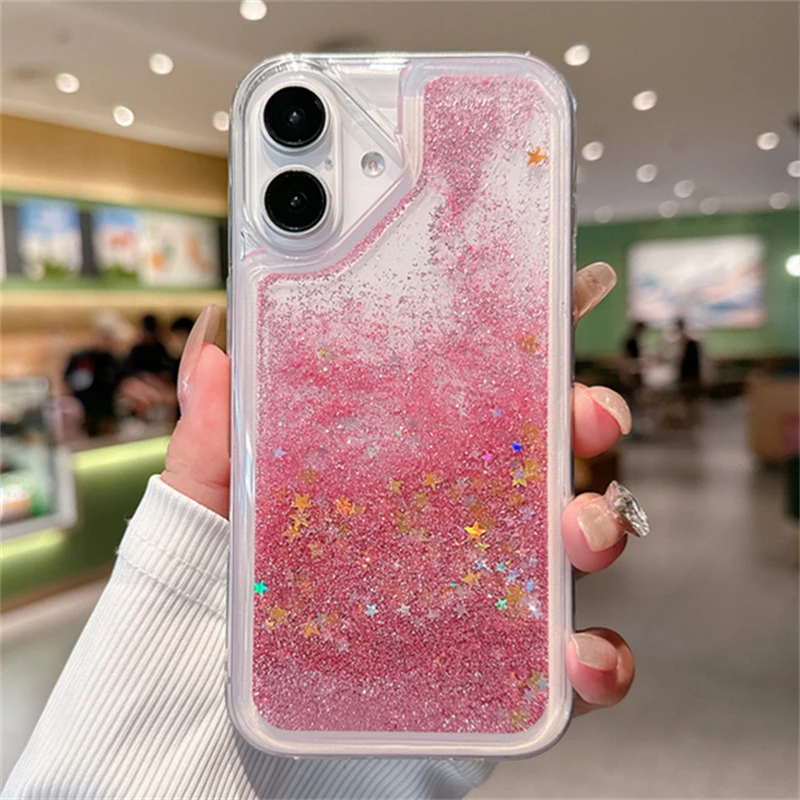 Glitter Quicksand Water Case For iPhone 16 15 14 Plus 13 12 Mini 11 Pro XS  Max XR Transparent Soft Silicone Liquid Sand Cover - AliExpress 202192403