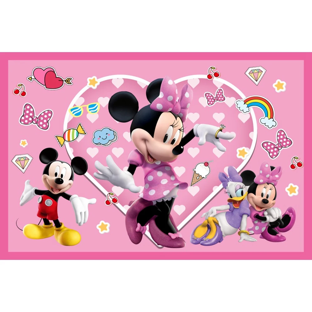 Disney Mickey Mouse Party Backdrops Minnie Mouse Background Wall Baby Shower Kids Birthday Party Decoration Photobooth Vinyl