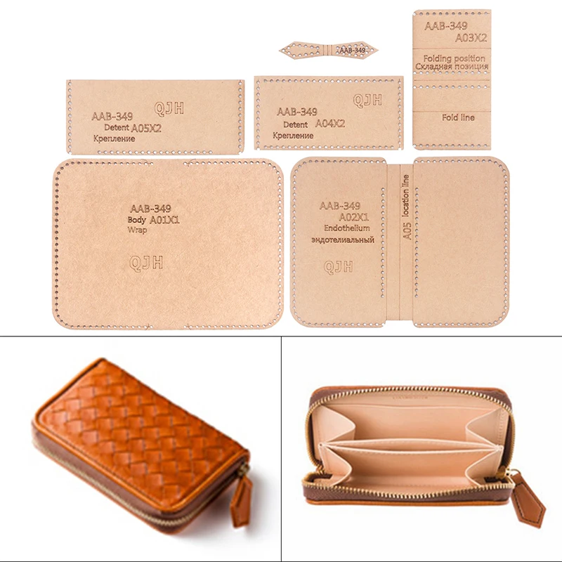 

Hand Sewing Leather Craft Tool Wallet Kraft Paper Drawings Acrylic Template DIY Design Card Package Drawings