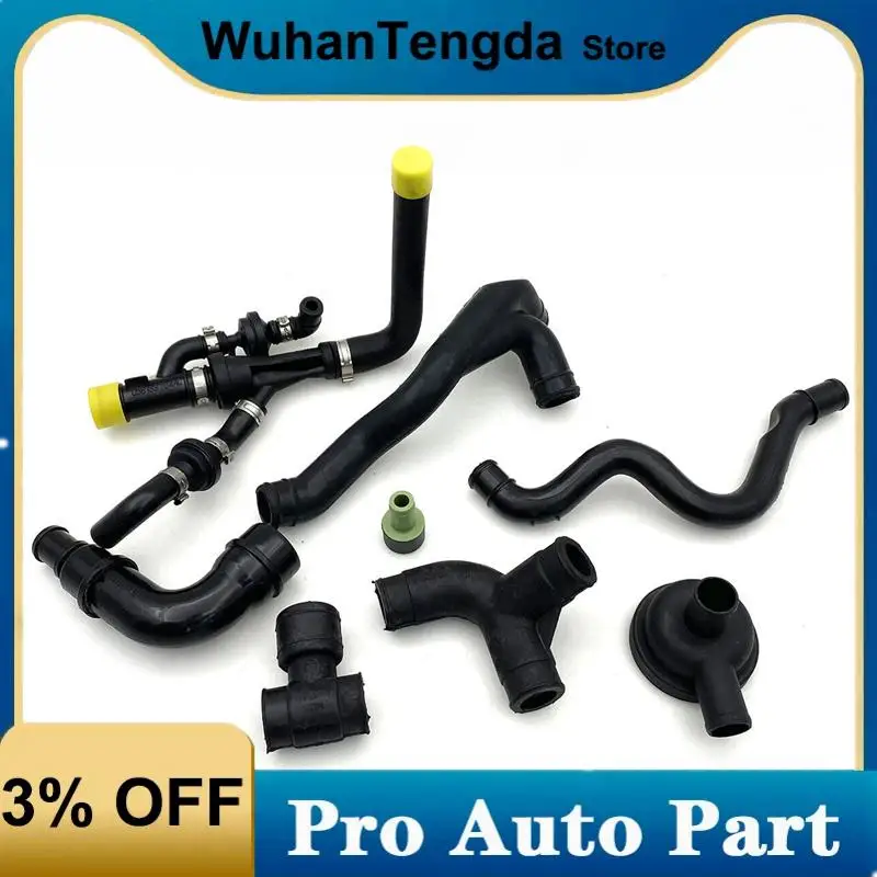 

058133753D 8Pcs Crankcase Breather Hose Valve Ventilation Exhaust Pipe Kit For A3 A4 A6 TT Golf Passat Seat 1.8T