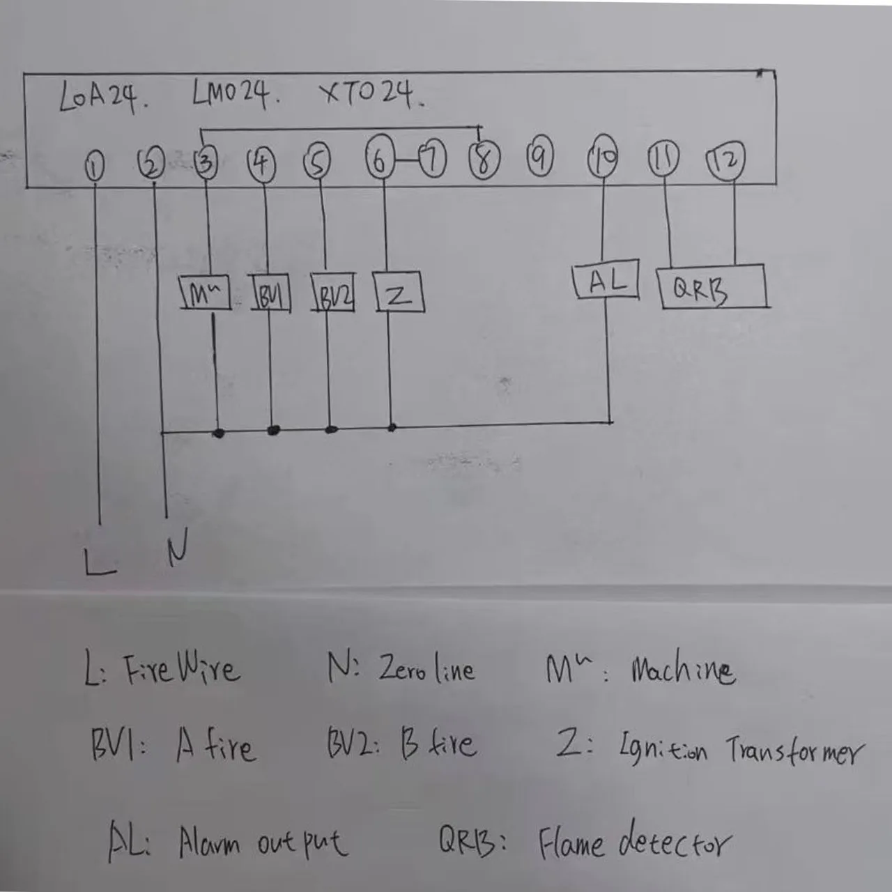 Controlador de programa de quemador de 220V, XTO24 111C2, reemplazo de Quemador de aceite LOA24 LMO24 111C2 genérico