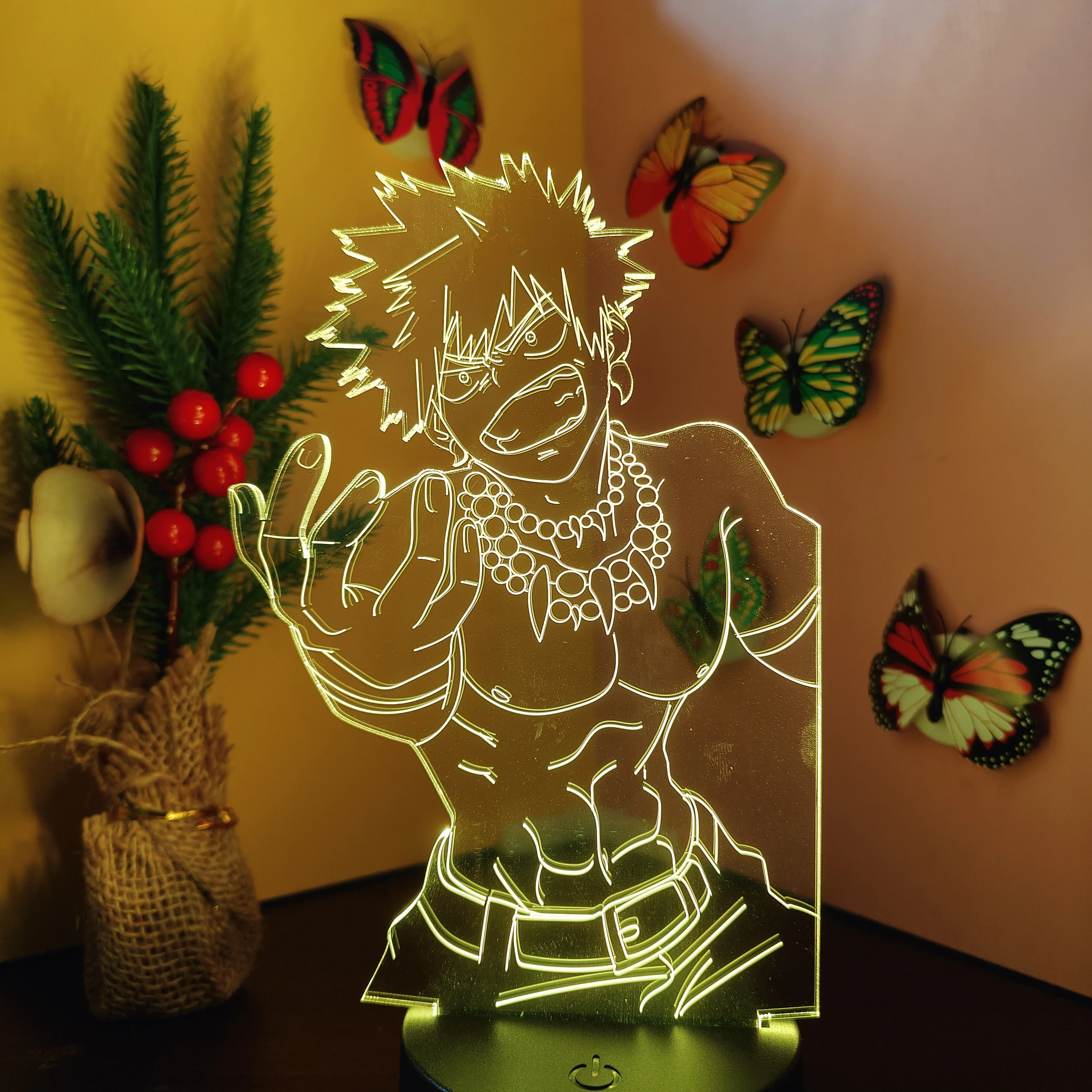 ฟิกเกอร์อนิเมะมายฮีโร่อะคาเดเมีย แม็กซิมัติก บาคุโกะ แอคชั่นฟิกเกอร์ ไฟกลางคืน LED 3 มิติ โคมไฟ โบคุ โนะ ฮีโร่ อะคาเดเมีย ของเล่นสะสม ของขวัญ