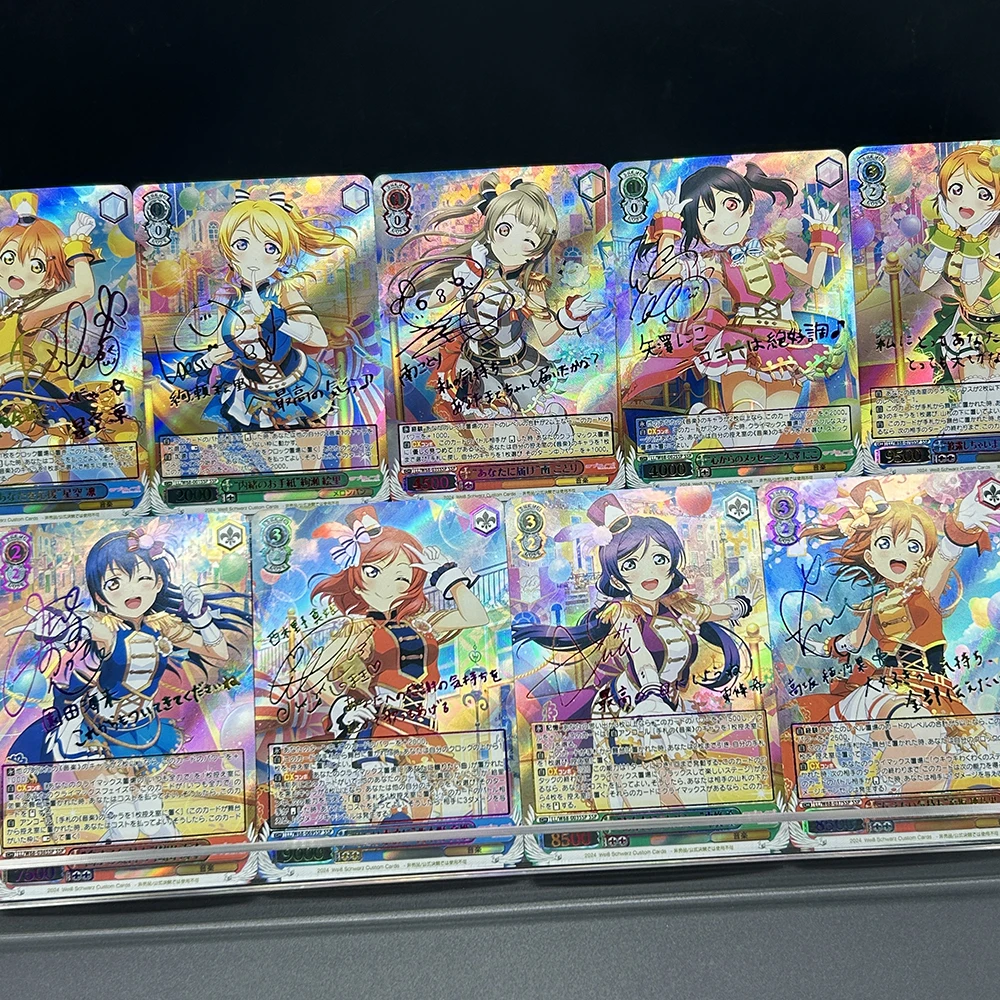 9 Teile/satz Ws Sammlung Karte Honoka Kousaka Kotori Minami Liebe Live Unterschrift Karte Schillernden Brechende Farbe Flash Geschenke