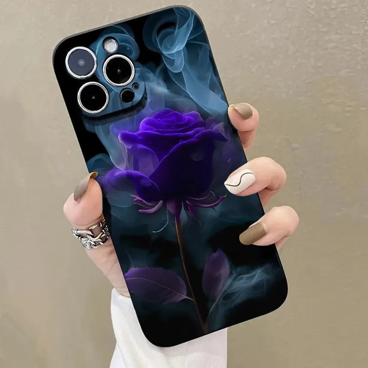 

Case For Xiaomi 14 Cases Colorful Painting Rose Soft Silicone Case For Xiaomi 11 Lite 5G 13T 12T Poco X6 X5 X3 F5 M6 Pro Cover