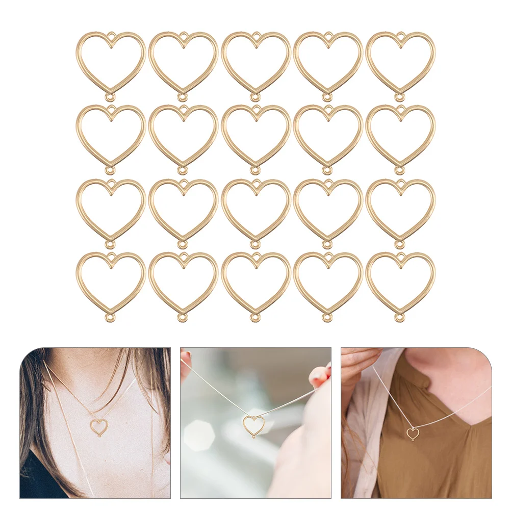 

20 шт., подвески в форме сердца из сплава с открытой рамкой, подвески, принадлежности для изготовления ювелирных изделий из смолы, рамки, рамки для изготовления ювелирных изделий из смолы