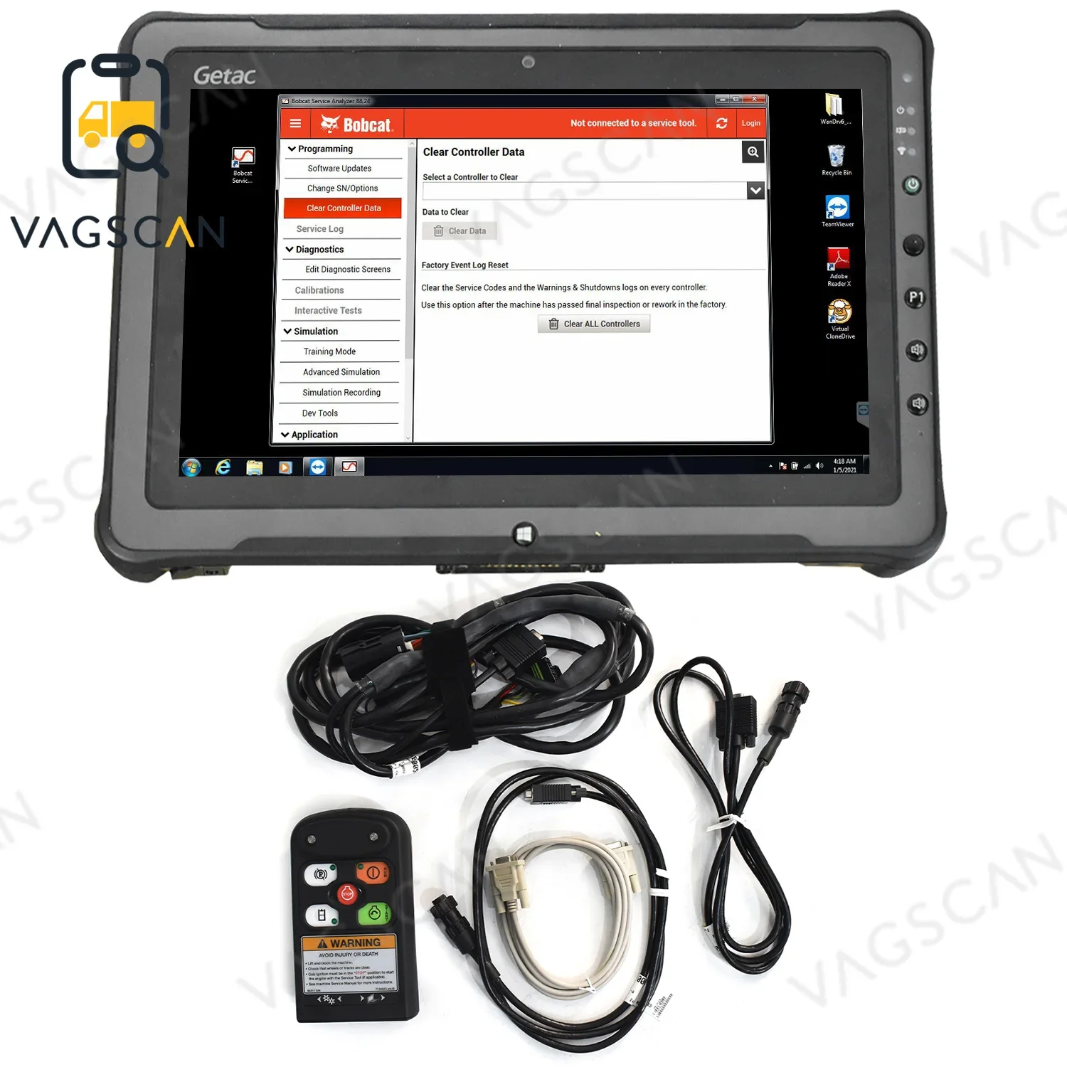 New  F110 tablet  For BOBCAT Wood Skid Steer Loader Excavator DIAGNOSTIC KIT (RST)  BOBCAT DIAGNOSTIC TOOL SERVICE ANALYZER