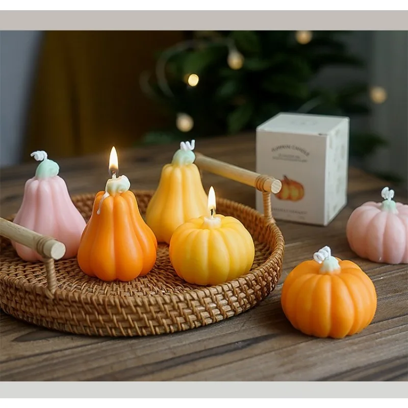 Vela Aromática de Calabaza de Halloween Hecha a Mano, Vela de Aromaterapia de Lujo para Crear Ambiente, Recuerdo de Fiesta, Decoración de Mesa para el Hogar, Regalo