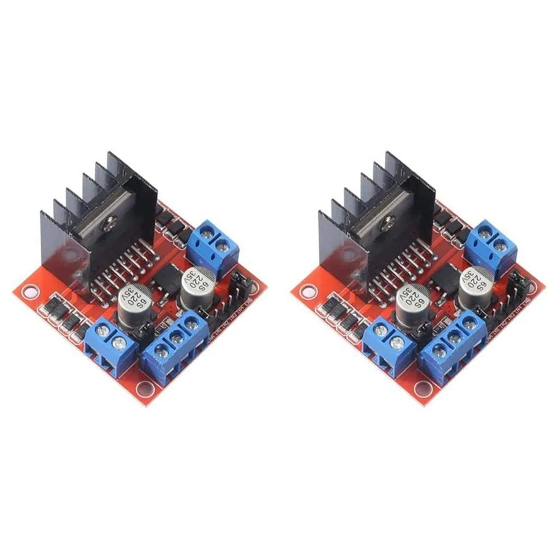 Hot TTKK 2Pack L298N modulo scheda Controller azionamento motore Dual H Bridge DC Stepper per progetti elettrici Ar-Duino Robot Smart Car