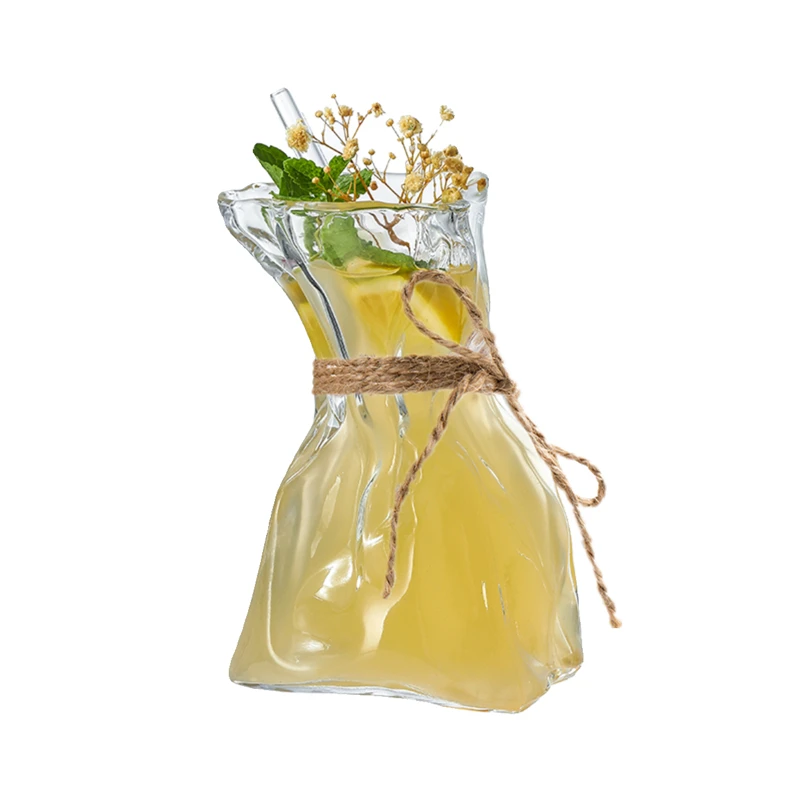 280ml Creative Pleating Cocktail Glasses for Bar Glassware Wine Glass Restaurant Juice Coffee Cup Vase Ornaments Bar kit