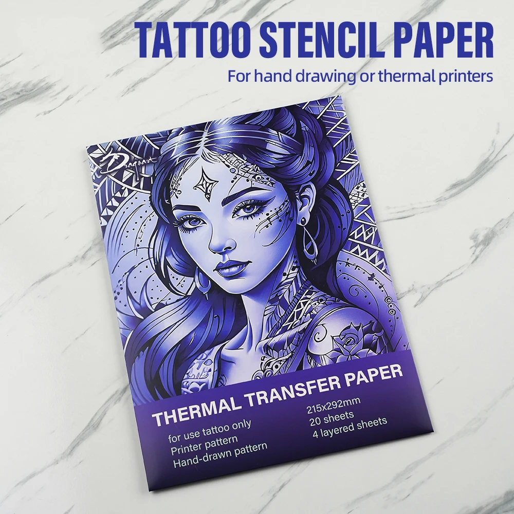 

20/100PCS Tattoo Transfer Paper A4 Size Hand Painted Tattoo Stencil Paper Thermal Paper Tattoo Transfer Machine Accessories
