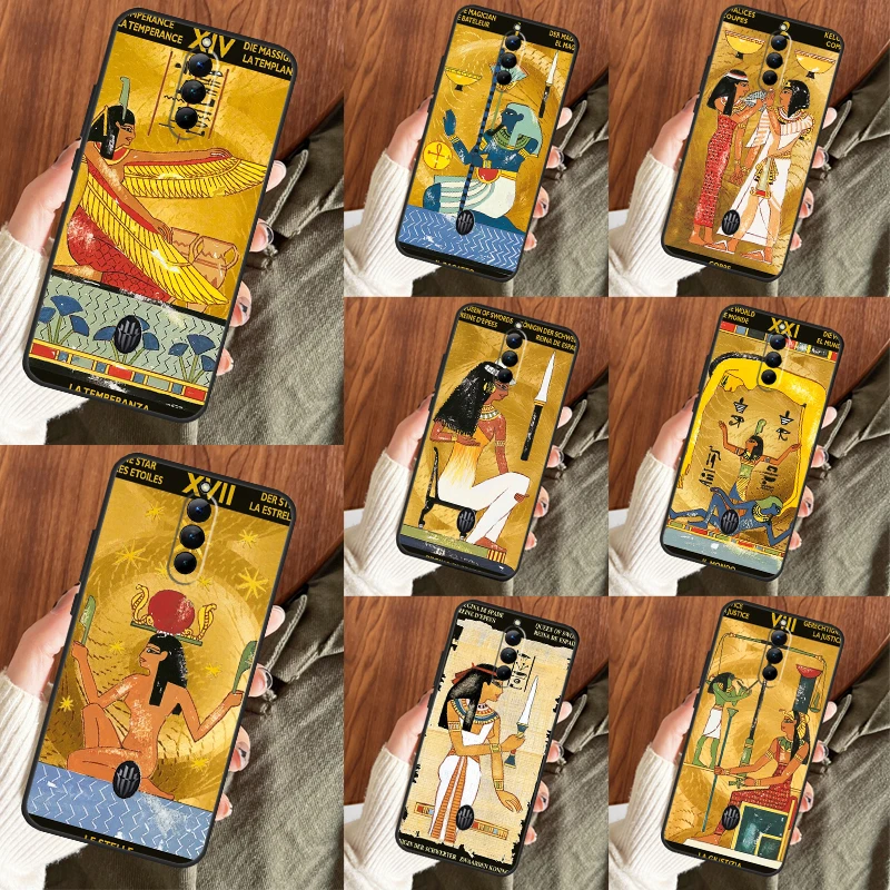 Egypt Mysterious Tarot Phone Case For ZTE Nubia Red Magic 5G 5S 6R 6S 7S Pro RedMagic 8 Pro 6 7 Pro Back Cover