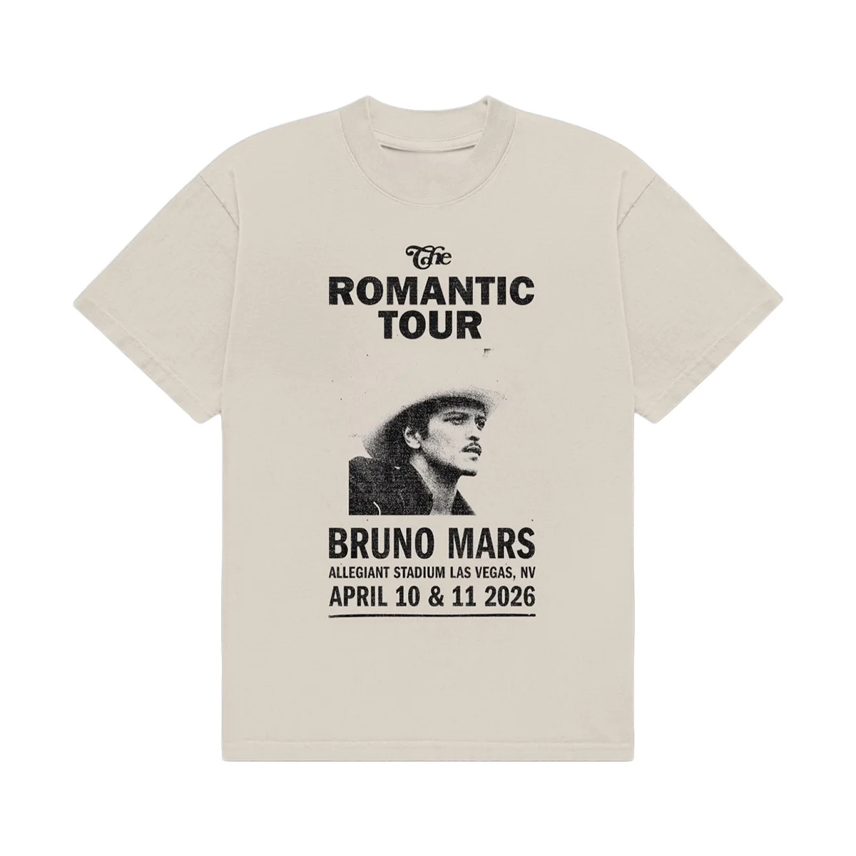 2026 Bruno Mars The Romantic Tour T-shirt Men and Women Summer Cotton Y2K Clothing Oversize Fashion Round Neck Short Sleeved Tee