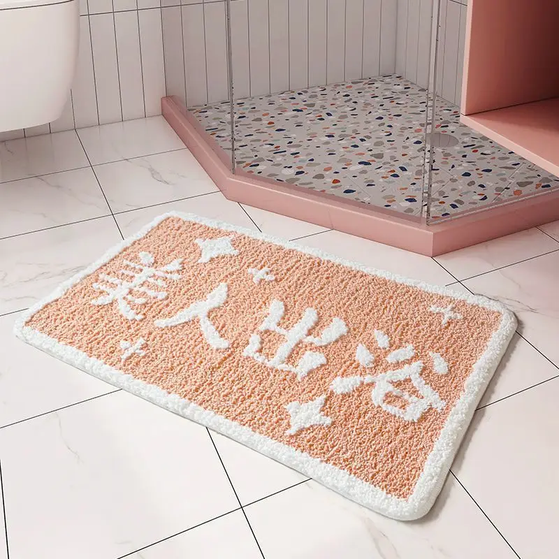 Nordic Style Thickened Imitation Cashmere Floor Mats Bathroom Absorbent Quick-drying Foot Pads Fashion Home Decoration Carpet