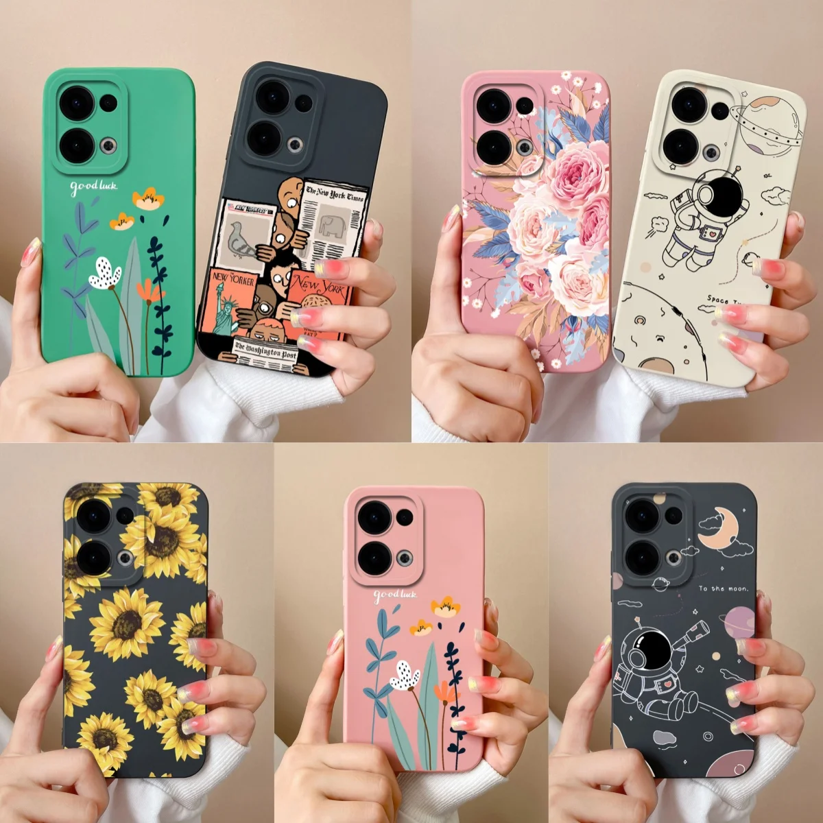 Floral Fall Für Oppo Reno 13 Pro 13F Upgrade Objektiv Schutz Weiche Flüssigkeit Silikon Telefon Shell Für Oppo Reno13 Pro 13FS Abdeckungen