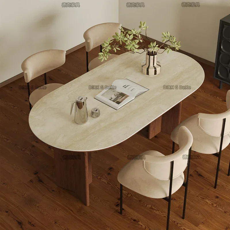 

Овальный обеденный стол, ресторанные столы, круглая кухня, элегантный прием, многофункциональная, бесплатная доставка, мебель для дома Mesa Comedor