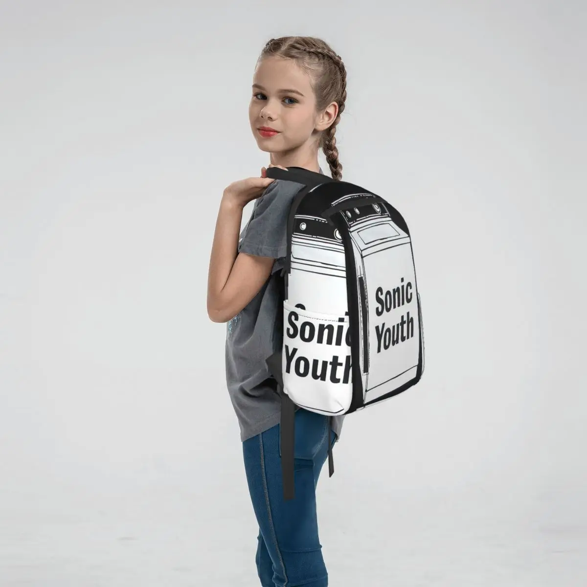 Sonic Youth Rock Band Punk Backpack Large Capacity Boys Girls BookBag School Bag Shoulder Bags for Men Women