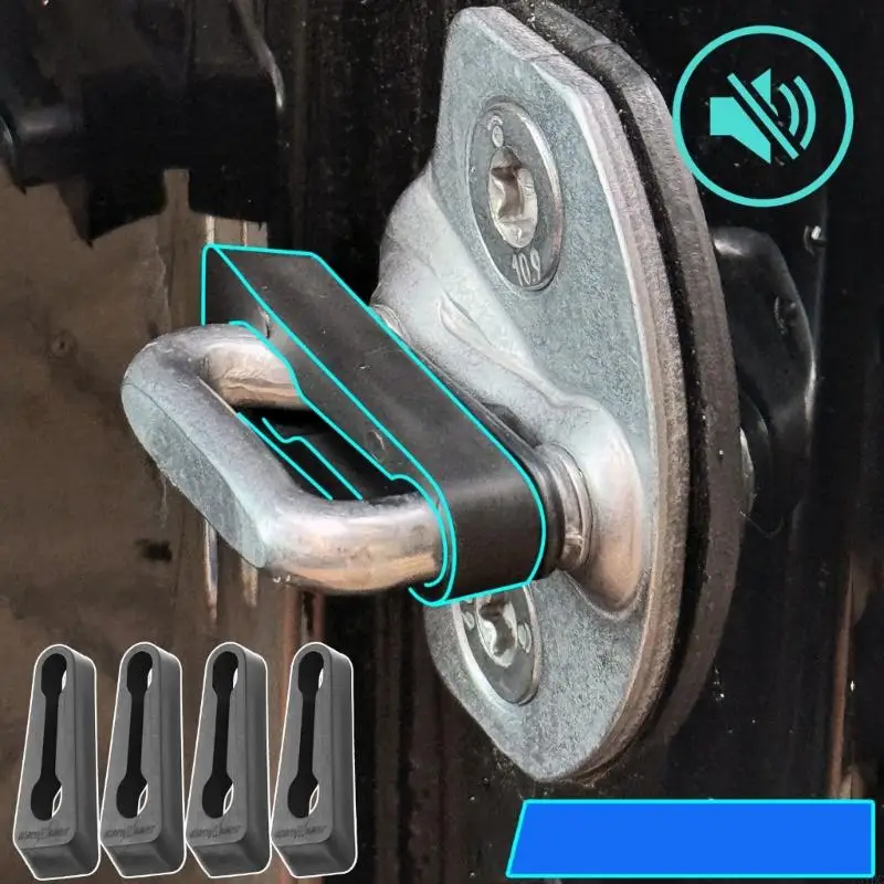 31BC Automotive Door Lock Anti Vibration Mats Door Lock Silencers Cushions for Noise Control & Component Protections for Car