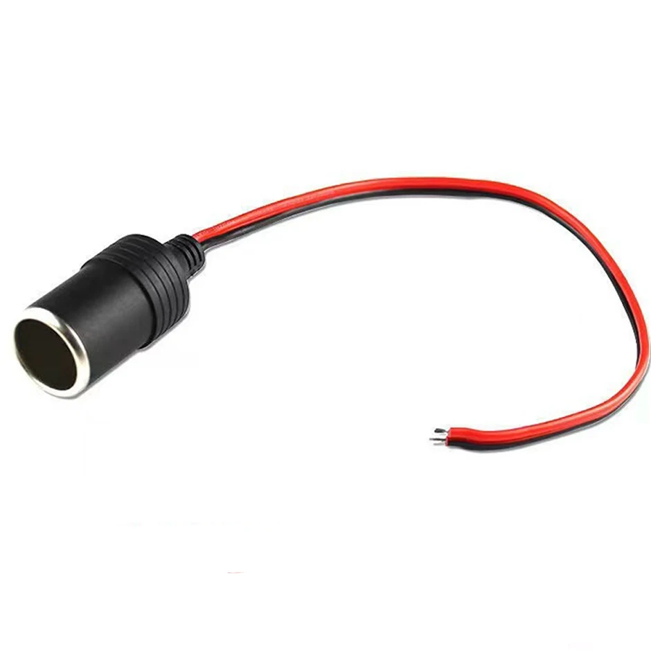 QXNY 10A or 20A  Car Mounted Cigarette Lighter Charger Female Socket Plug with 30cm Cable Connector Adapter Universal 12/24v.