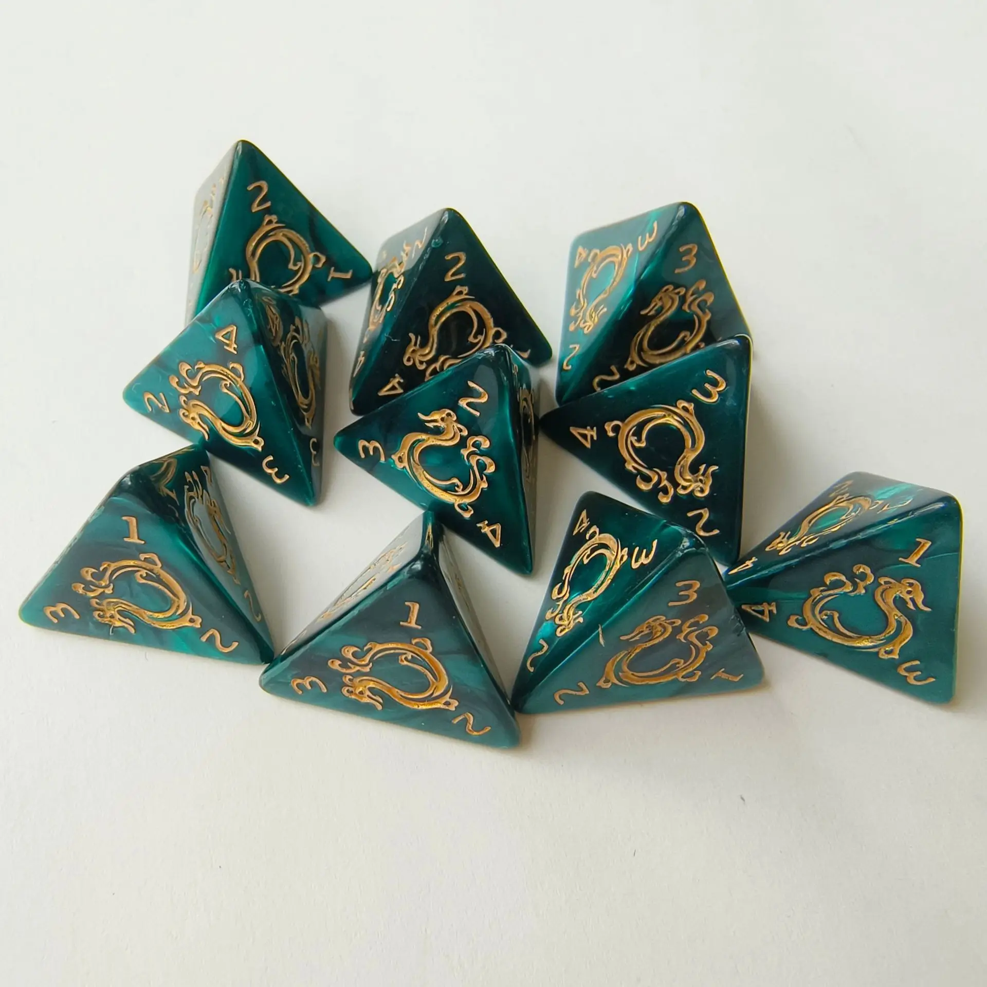 10 قطعة/الوحدة نرد متعدد السطوح 4 الوجهين D & D لعبة مجموعة نرد للعب الأدوار نادي الطرف DND TRPG الترفيه مجلس ألعاب الملحقات #2