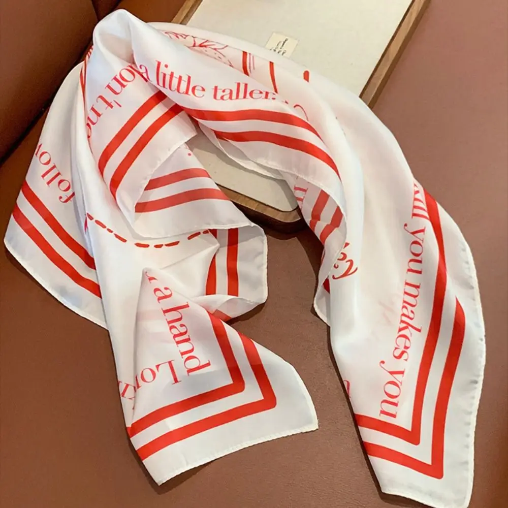 

Элегантный милый тюрбан с принтом Y2k, универсальный нагрудный шарф, платок с принтом, шейный платок с бантом, маленький квадратный шарф для отпуска