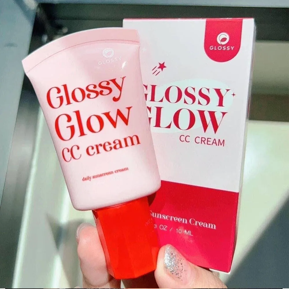 Glossy Glow CC Sunscreen Waterproof sweat proof, oil control Nourish Concealer Foundation 10g for Man Woman Makeup