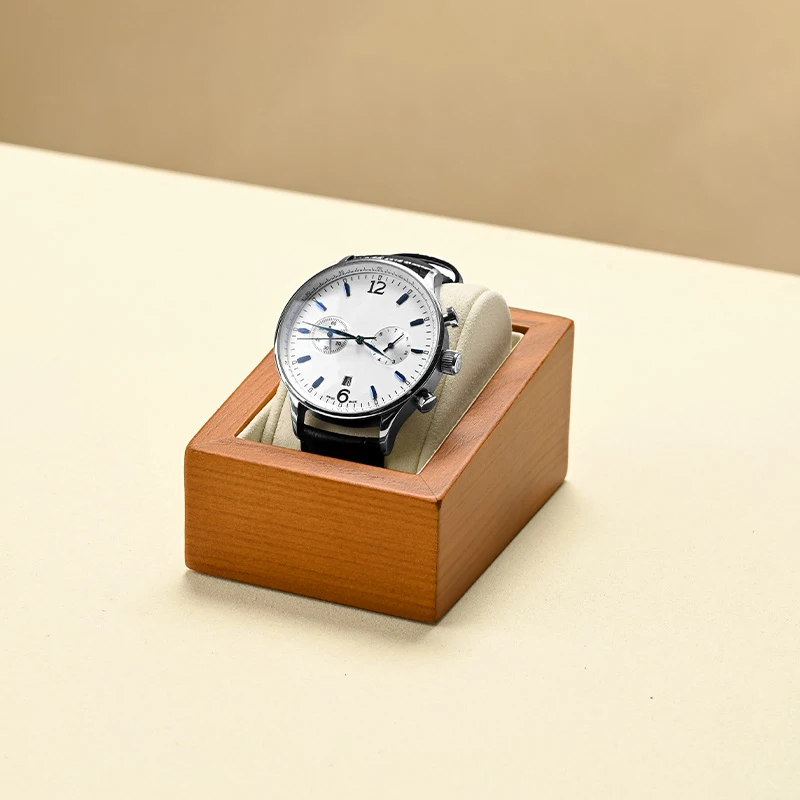 MISHITU Solid Wood Watch Storage Box Men Wrist Watches Organizer Boxes 1/2-Slot Home Watch Storage Retro Wristwatch Display Case view 4