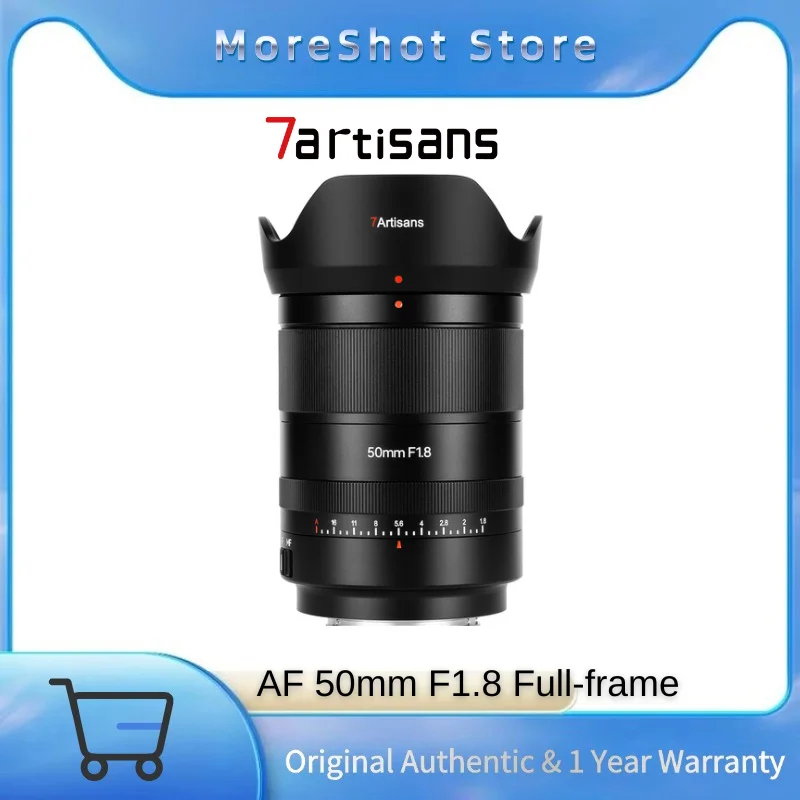 7Artisans 50mm F1.8 f/1.8 عدسة كاميرا كاملة الإطار تركيز تلقائي Prime فتحة كبيرة لسوني E Nikon Z