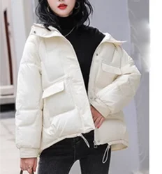 Women's Clothing Fashion Hooded loose short down coat Winter New