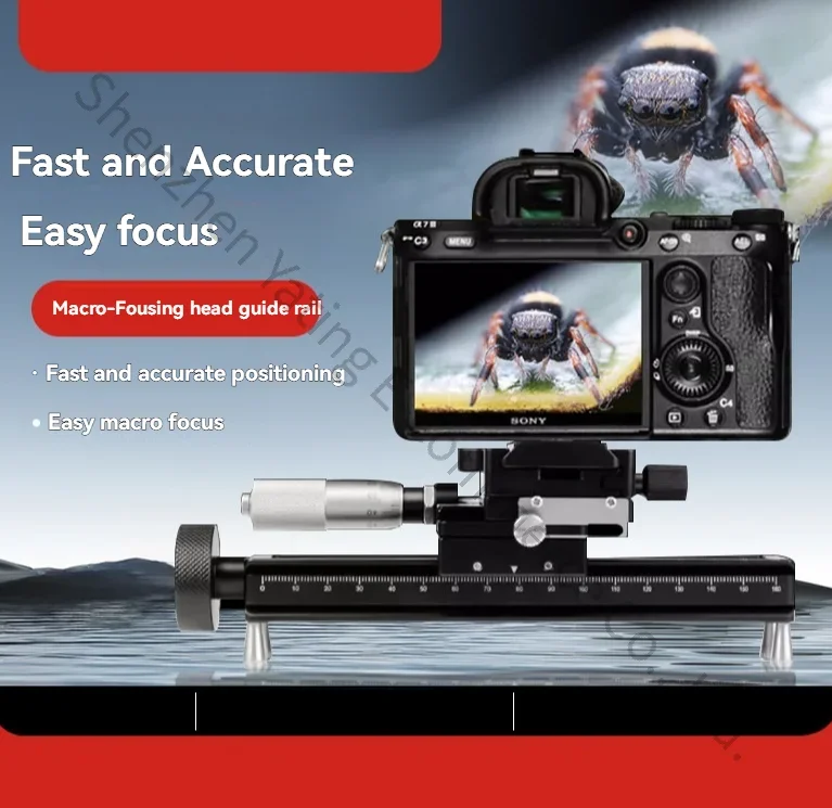 Video recording track for desktop shooting;manual, fast-adjustable macro focus slider for camera use (suitable for DSLR cameras)