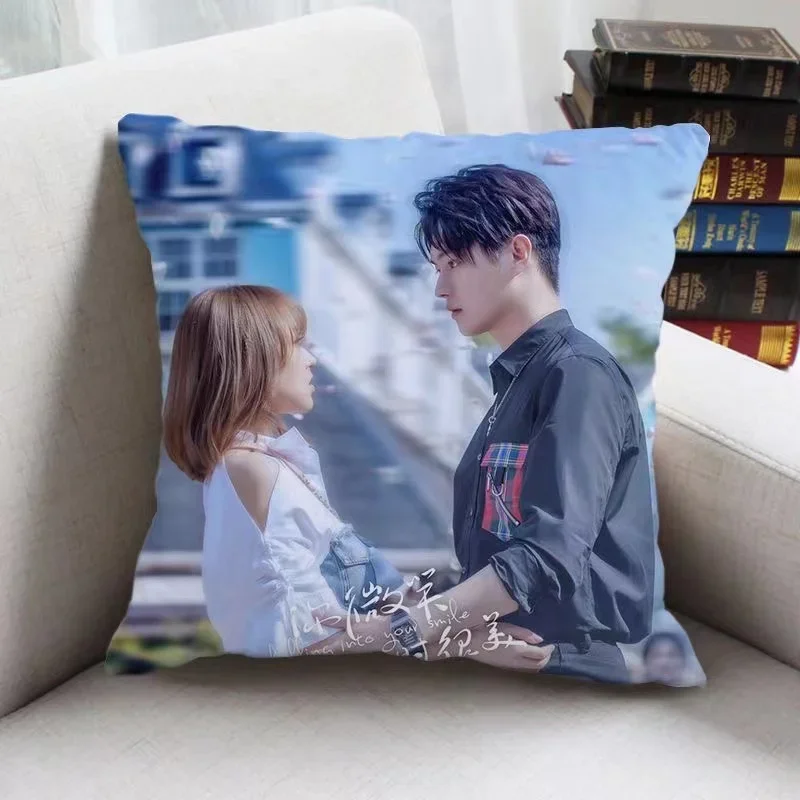 Xu Kai Cheng Xiao HD Poster Double-sided Printed Pillowcase TV Falling Into Your Smile Drama Stills Home Car Decor Cushion Cover