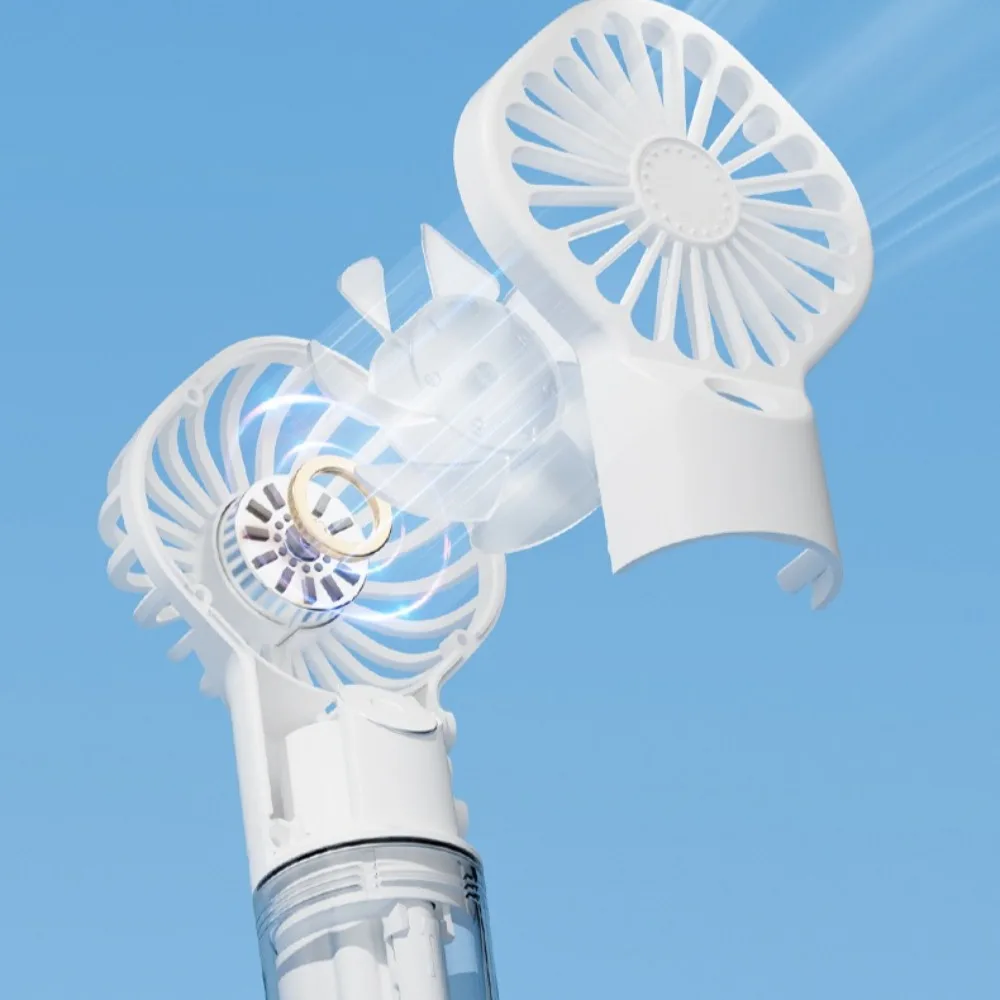 Summer Mini Water Fan Rechargeable Portable Handheld Spray Mist Fan for Student Dormitory Cooling Tools Outdoor Small Fan