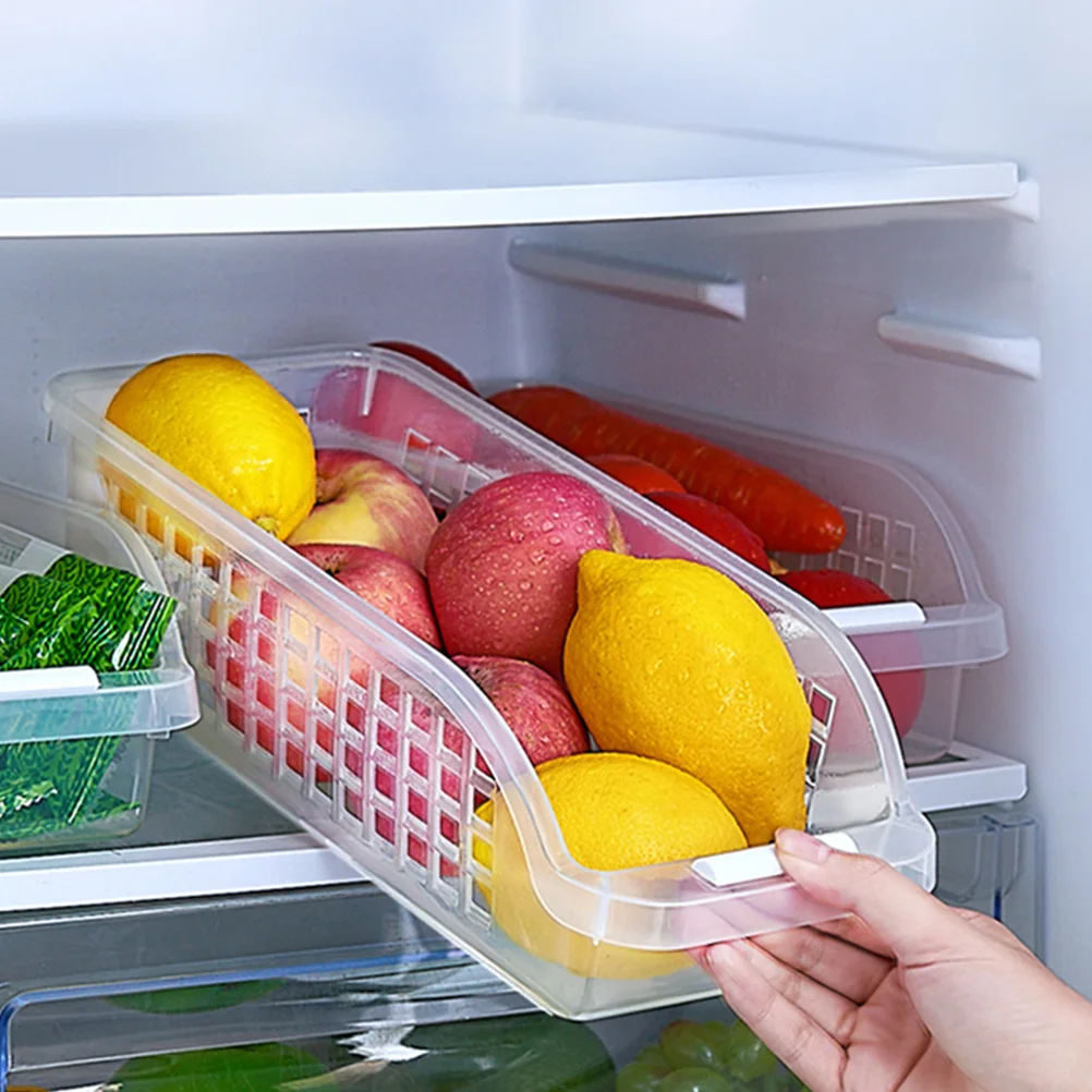 

2Pcs Transparent Refrigerator Storage Containers Organizer Boxes for Fruits Vegetables Food Storage Fridge Organizing