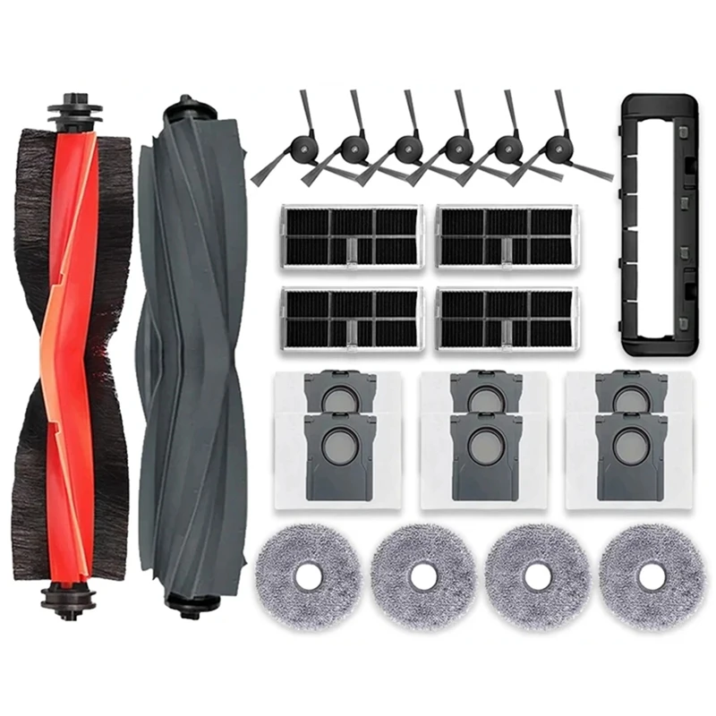 SANQ لـ Dreame Bot X40/X40 Pro/X40 Ultra Robot Vacuum استبدال فرشاة جانبية رئيسية فلتر HEPA ممسحة وسادات أكياس الغبار قطع الغيار