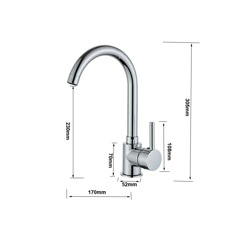 Rose Gold Kitchen Faucet Modern Style Home Cold and Hot Water Tap Single Handle Kitchen Faucets Black White Kitchen Mixer Taps