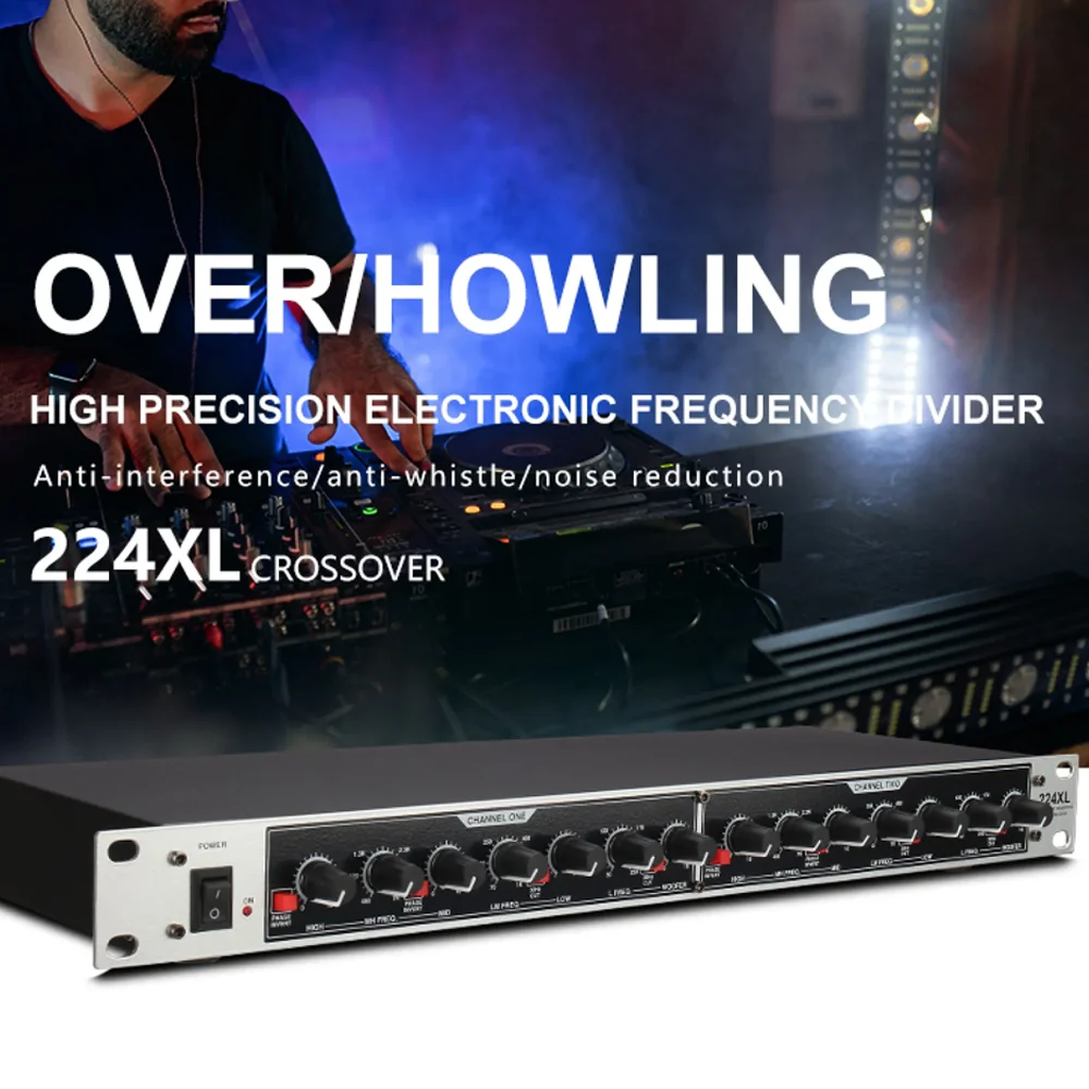 dbx 224xl dbx224 Crossover elettronico professionale a 4 vie bianco Audio per performance da palco per bassi ultra bassi
