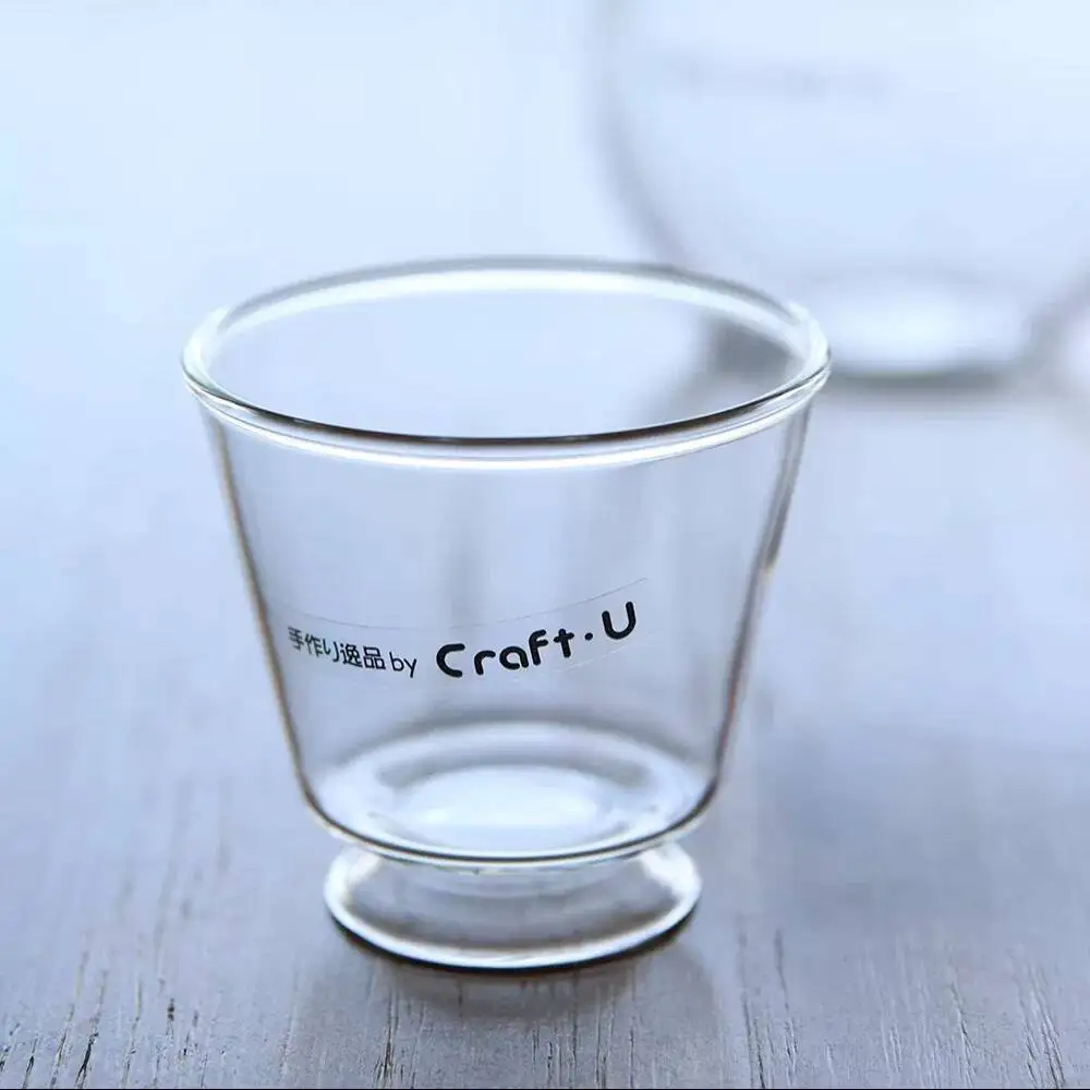 

Made Japan, Heat-Resistant High-Footed Tea Cup, Handcrafted In A Workshop, Lead-Free Glass Cup