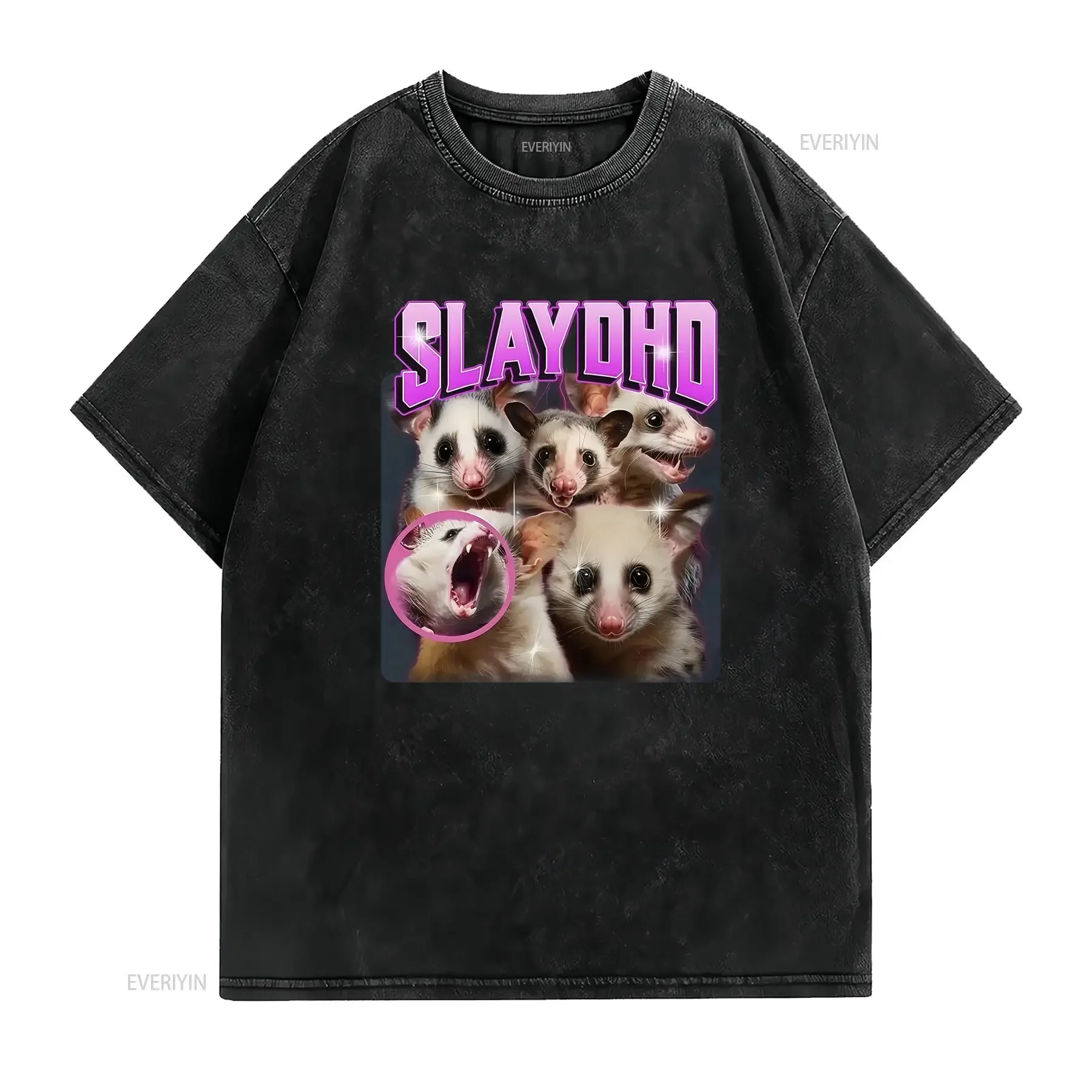 Slaydhd shirt funny adhd late diagnosis club neurodiversity neurodivergent dissociating executive dysfunction autism possum