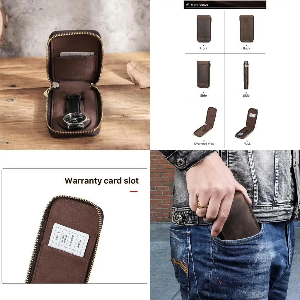 

J78F Стильный и прочный футляр для хранения часов, дорожный органайзер для часов ручной работы