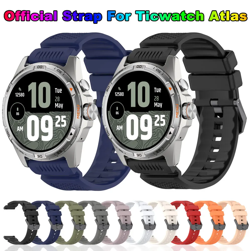 

Silicone Watchband For Ticwatch Atlas Wristband Correa Strap For Ticwatch Pro 5 Enduro suunto 7 9 D5 spartan SmartWatch Bracelet