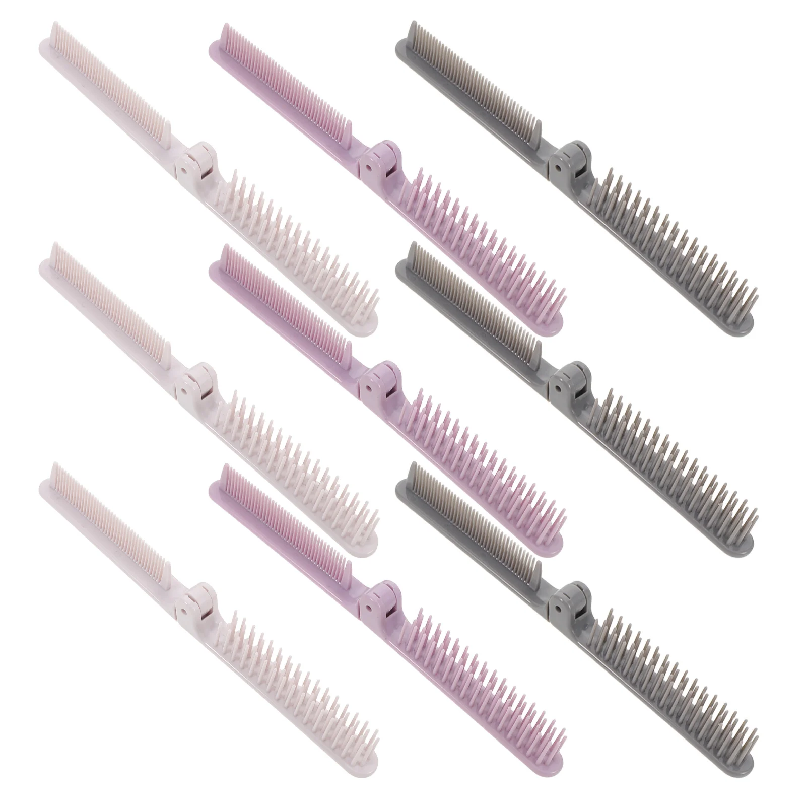 

9Pcs Foldable Travel Hair Brush Double Head Wide Tooth Folding Comb Compact Portable Mini Fold-Up Grooming Comb for Travel