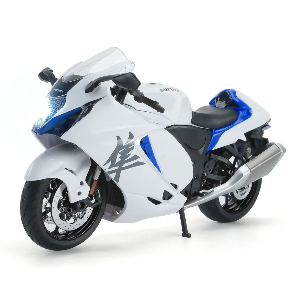 

Scale 1:9 HAYABUSA Motorcycle Model Toy Alloy Body Linkage Steering Shock Absorption Motor Models Collection Gift Boy