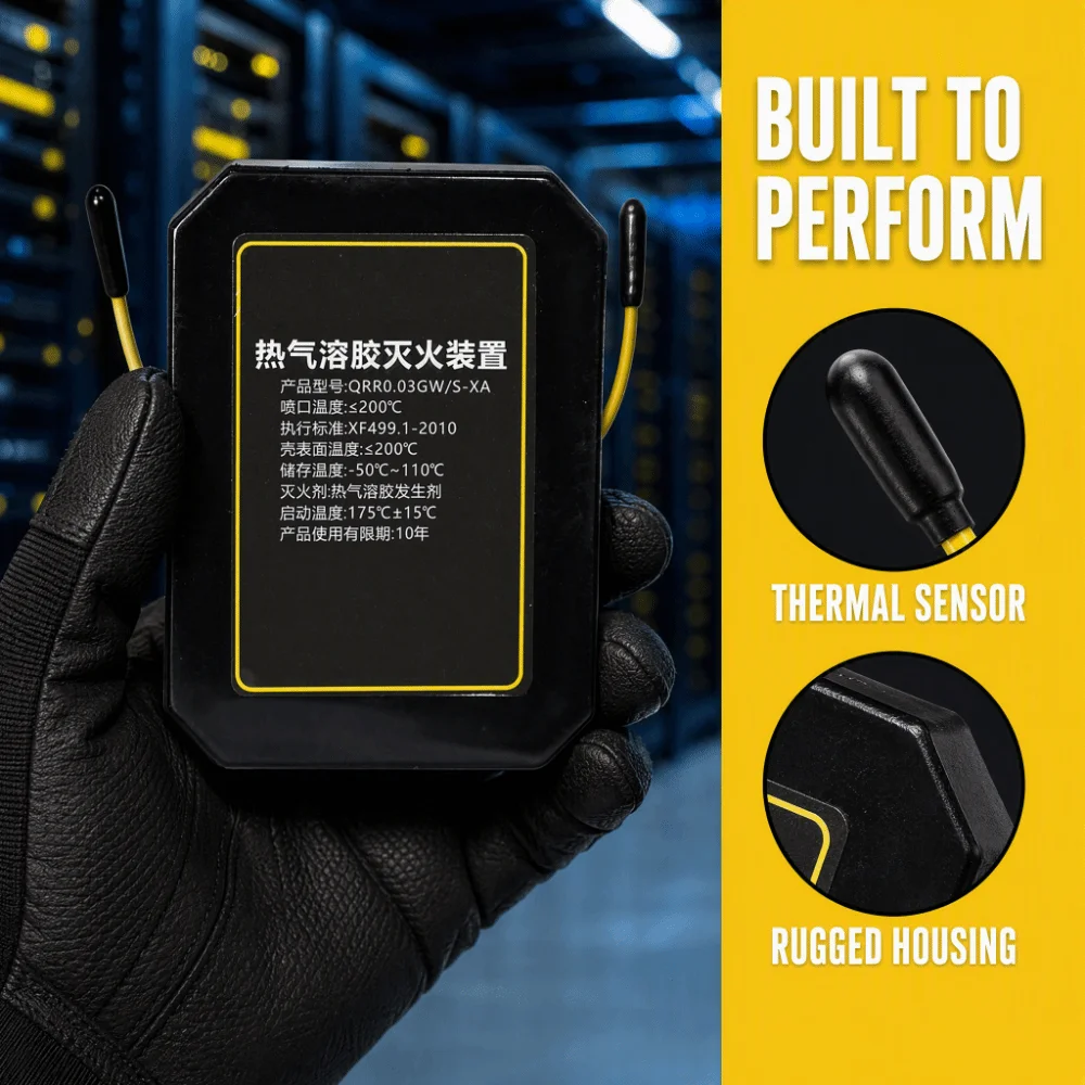 20g Aerosol Self-Activating Hot Aerosol Fire Sticker Automatic Compact Device Fire Suppression Device Electrical Cabinets