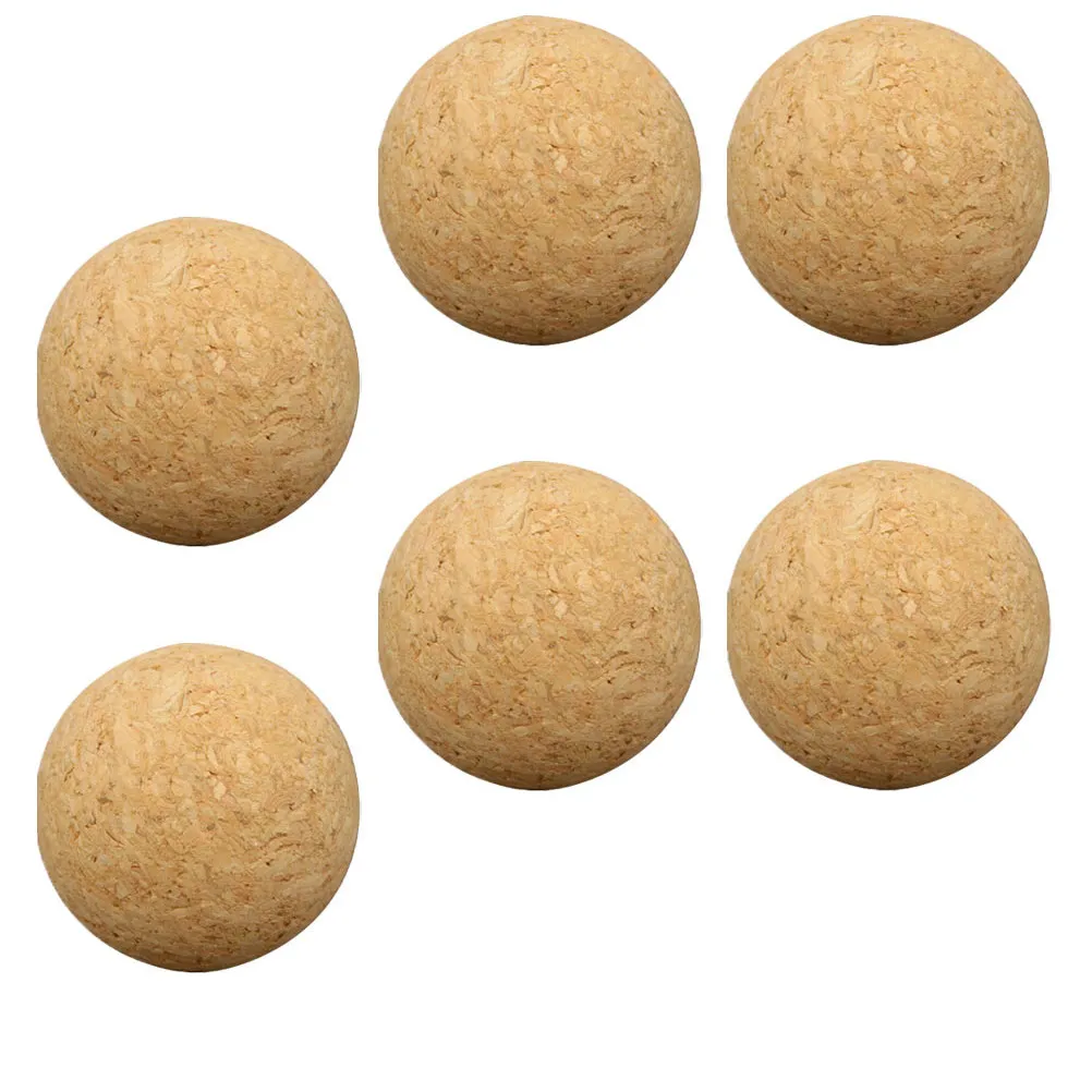 

6pcs Professional Cork Foosball Table Soccer Accessories Lightweight Compact Game Balls Replaceable Parts for Home Room