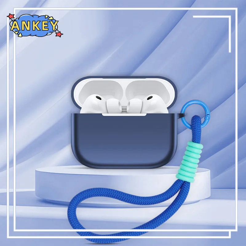 

Силиконовые чехлы для Apple AirPods Pro 3, защитный противоударный чехол для беспроводных наушников с крючком, принесите висящую веревку