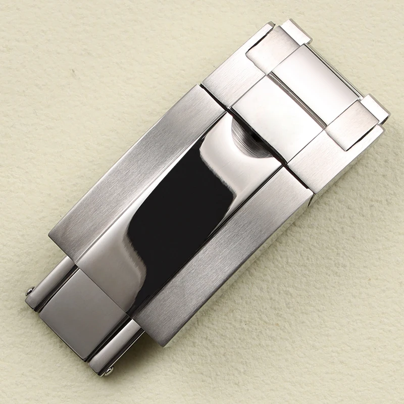 9*9mm solid stianless steel middle polished watch buckle for Rolex Daytona Submariner Explorer GMT Oyster Date folding clasp