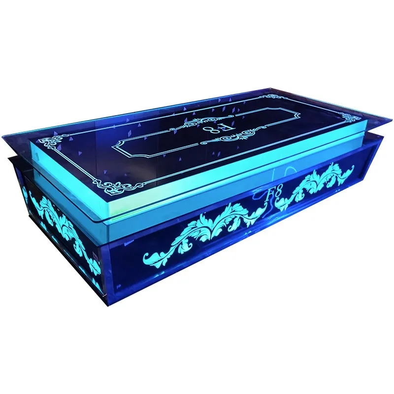 KTV coffee table luminous new tempered glass bar special table stainless steel sofa table spot customization