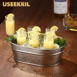 6 Piece Set Shot Glasses Cups Creative Glass Bullet Cup Set Cocktail Glass Cups Tequila Shot Glass With Tray Bar Accessories