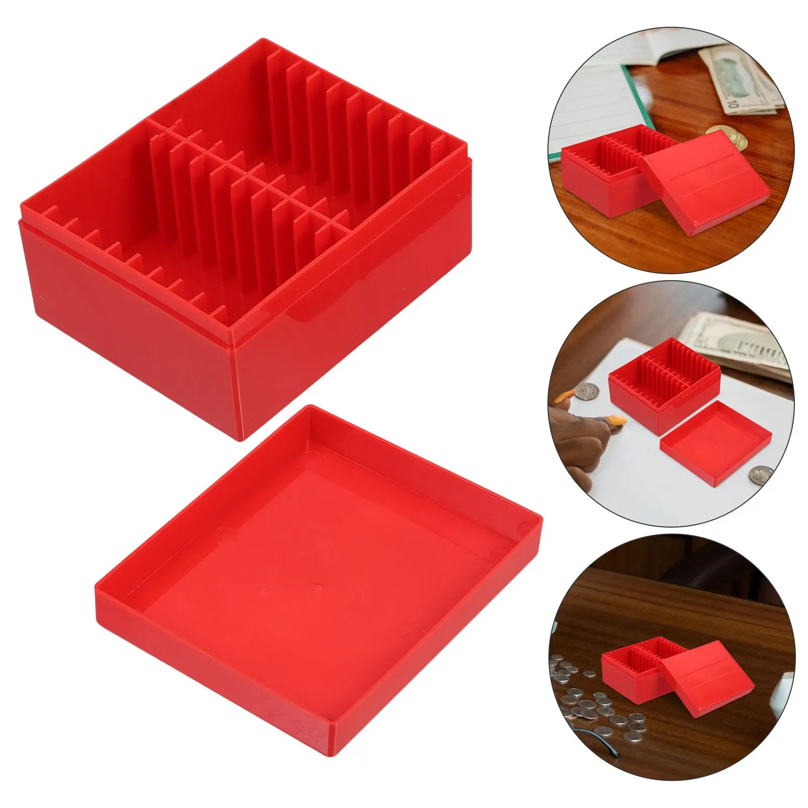 Coin Box Holders Storage Collectors Challenge Cases Display Ammo Boxes Coins PC Compact Lightweight Travel Everyday Key