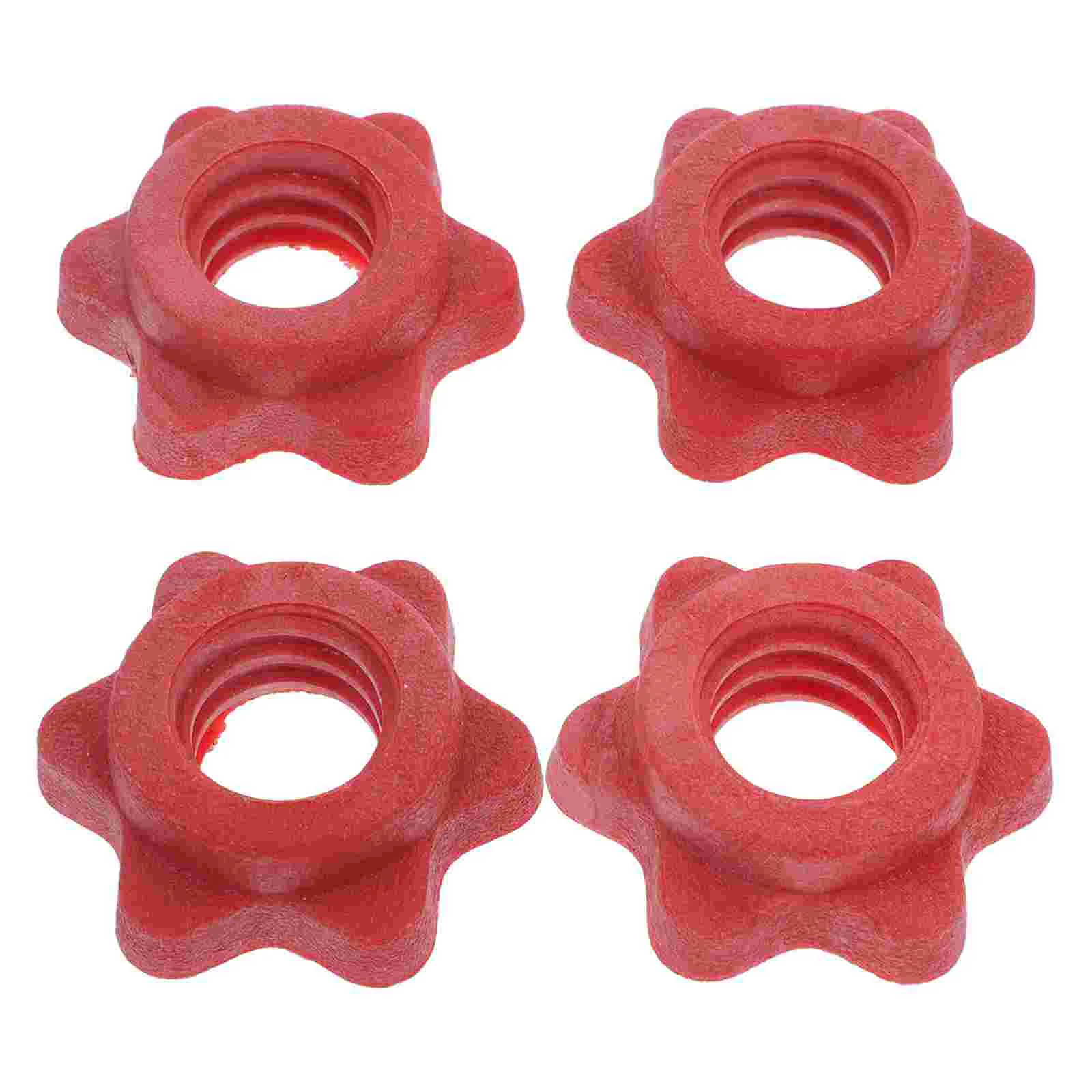 4 Pcs Hex Nuts Dumbbell Bar Locking Self-locking Barbell Anti-slip Dumbells Security Universal Fitness Equipment